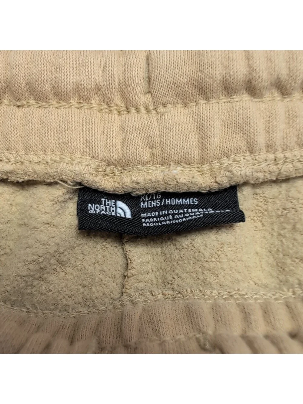 The North Face Fleece Shorts Tan Drawstring Men's XL Lounge Athletic